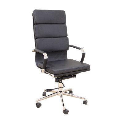 A9944 ΜΑΥΡΟ PU ΠΟΛΥΘΡΟΝΑ ΓΡΑΦΕΙΟΥ 55X60X51-115/61-125εκ.